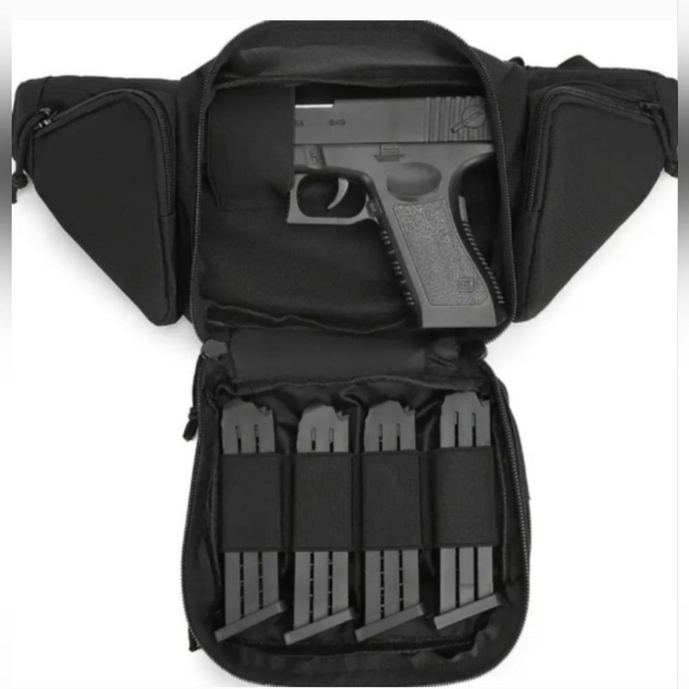 Tactical Waist Bag Concealed Gun Carry Pouch Military Pistol Holster Fanny Pack - Picture 2 of 11